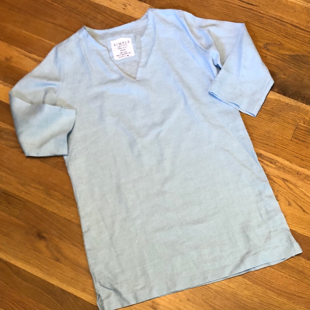 SIMPLE LAGUNA BEACH LINEN TUNIC S